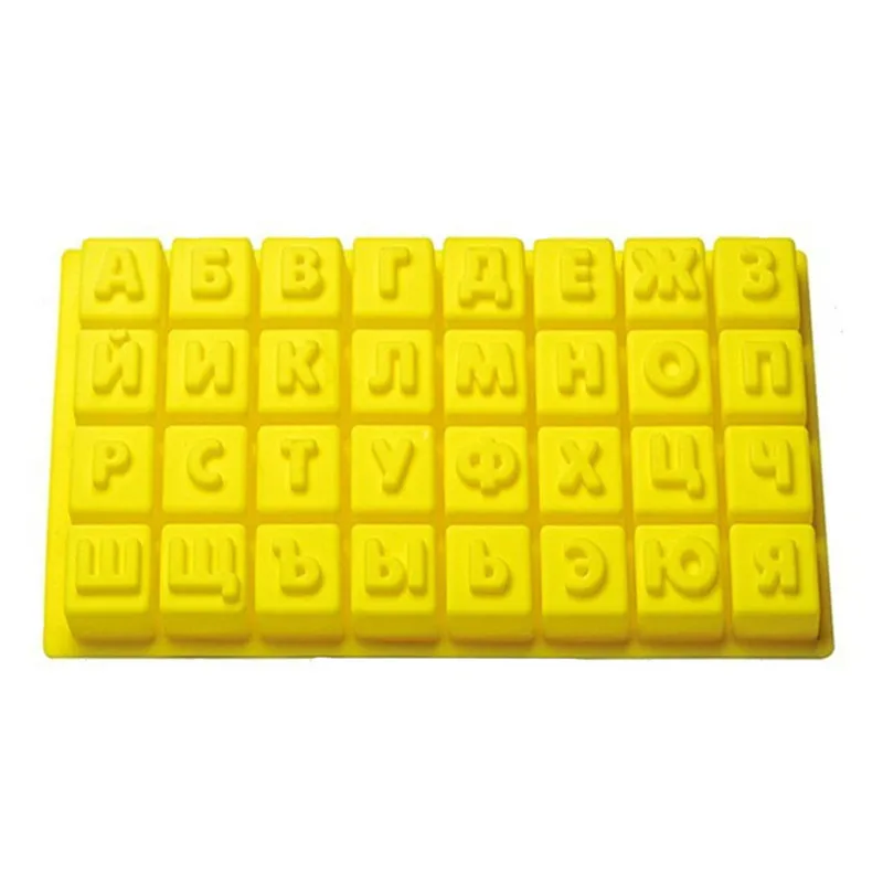 

DIY Cake Tool Food-grade Christmas Silicone Chocolate Mold as Jelly & Candy Pudding Mould with Alphabet/Letters of Russian