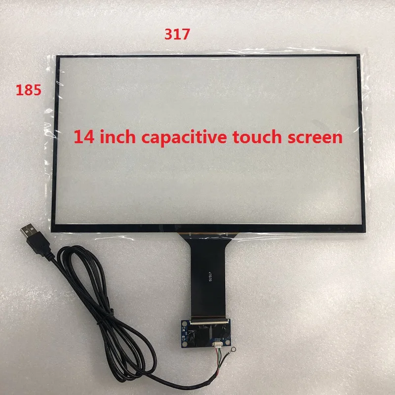 

14 inch capacitive touch screen panel linux Android WIN system plug and play free drive G+G structure