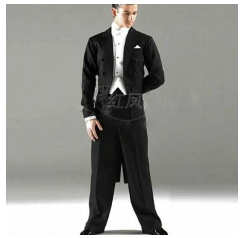 

DHL Free Direct Selling Promotion Sale Customized Men Ballroom Tail Suit International Stand stage dance wears