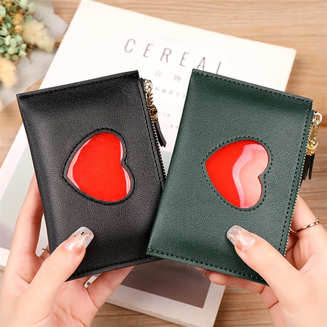 Fashion Pu Leather Zipper Wallet For Women Clutch Bag Card Holder Female  Folding Small Coin Purse Money Change Pouch Key Storage