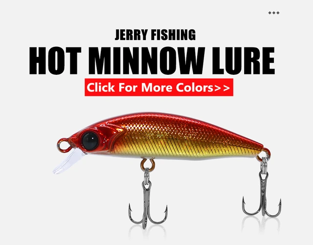 Jerry Silder Ultralight Spinning Fishing Lures Micro Minnow Lure Hard Bait  Slow Sinking Jerkbait Crankbait Trout Bass Lures 45mm