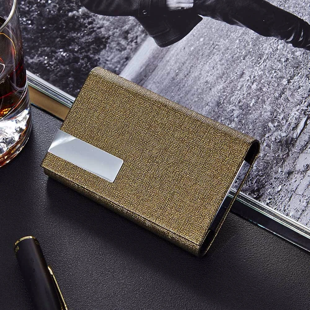 Unisex PU Leather Business Card Holder For Women ID Credit Men Fashion Professional Name Case Wallet Package Porte Carte 823