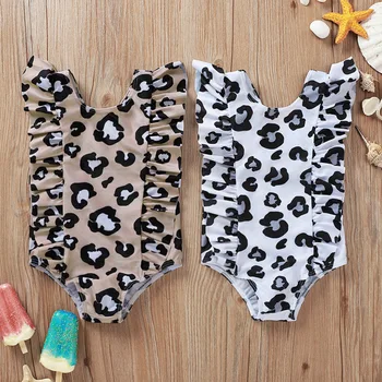 

Malapina Summer Toddler Baby Girls One-Piece Swimsuit Children Leopard print Kids Swimwear Summer Cute Beach Clothes Clothing