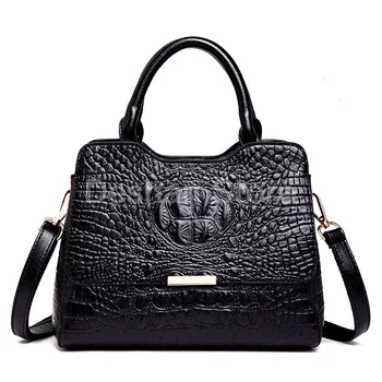 

Vintage Fashion Crocodile Genuine Leather Luxury Ladies Handbags Women Bags Designer Woman Shoulder Bag Female Bolsas Feminina