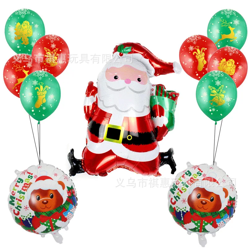 

2020 New Santa Aluminum Balloon Christmas Decorations for Home Ballon 13pcs Cartoon