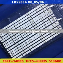14 шт. LB55034 V0_05/06 VIZIO Светодиодная лента-подсветка VIZIO D55U-D1 LTC7UCAS E55-C1 LTCWSHAR E55-C1 LTMWSHBR
