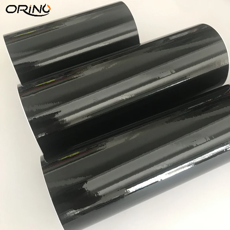 Black Gloss Car Vinyl Wrap Sticker-5