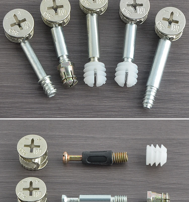 Mayata 30-Set 3-in-1 Furniture Connectors - 35mm Zinc Alloy Eccentric Wheel Nut Fasteners For DIY
