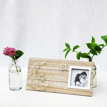 

Solid Wood Photo Frame Wooden Photo Frames Wall Hanging Table Retro Decorative Painting Couples Romantic Picture Frame