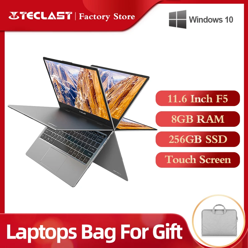 Teclast F5 сенсорный Экран ноутбук Intel 8 Гб Оперативная память 256GB SSD Windows10 1920*1080 Quick Charge