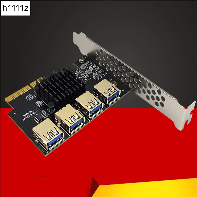 

Карта расширения PCIE 1-4 Gold USB3.0 PCI-E X4, 4 порта USB 3,0