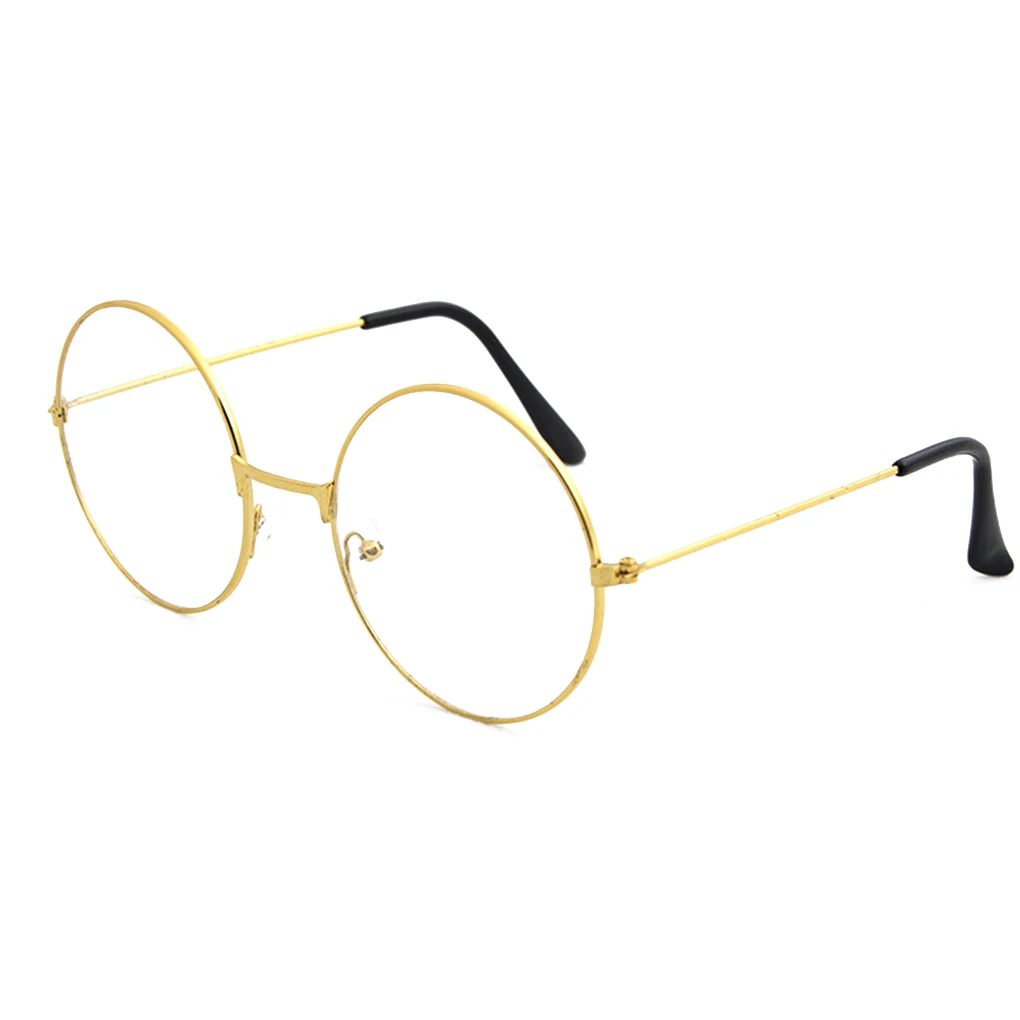 Новые Классические винтажные очки с круглой оправой Плоские линзы близорукость оптическое зеркало простые металлические женские/оправа для мужских очков