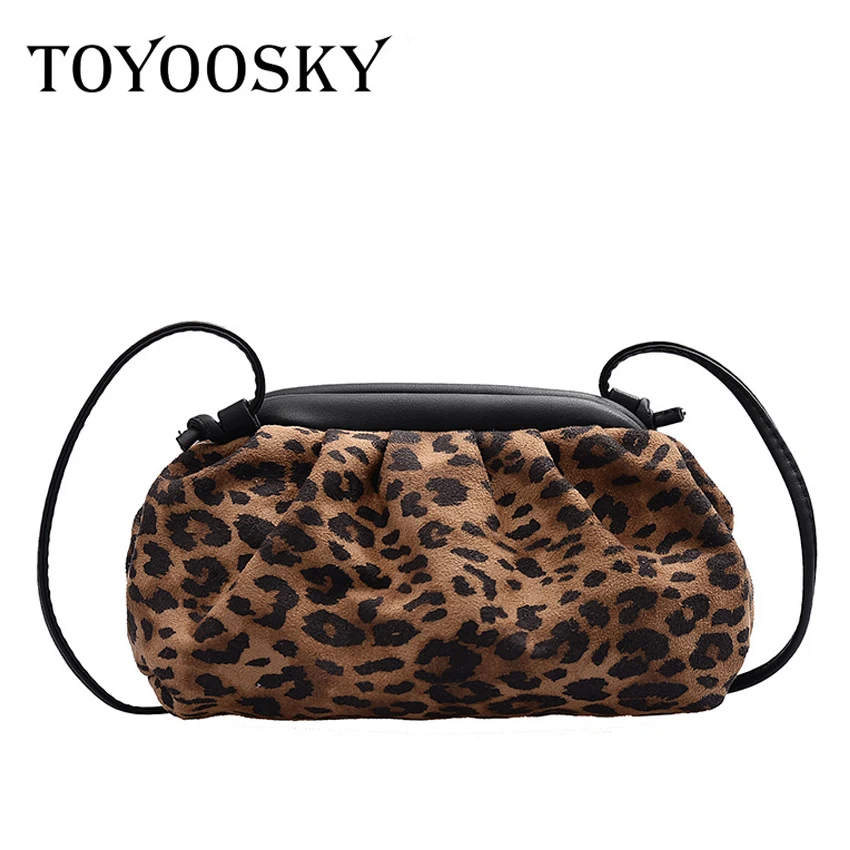 

TOYOOSKY 2019 Winter Shoulder Bag For Women Simple Leopard Print Dumplings Package Ladies Personality Large Capacity Handbags