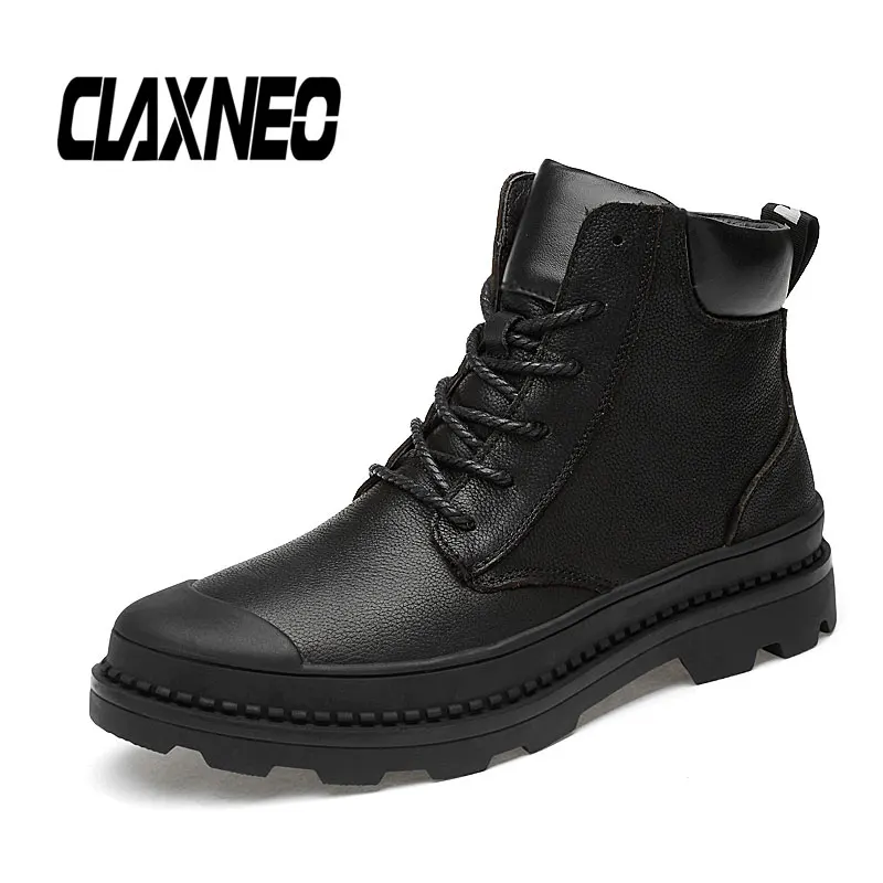 CLAXNEO мужские высокие сапоги из натуральной кожи осенняя мужская кожаная обувь