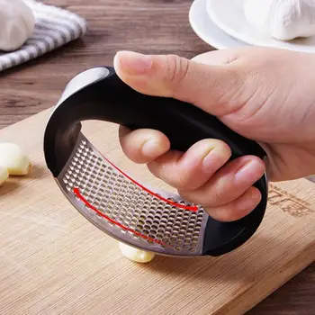 

Multi-function Manual Garlic Presser Curved Garlic Grinding Slicer Chopper Stainless Steel Garlic Presses Cooking Gadgets Tool