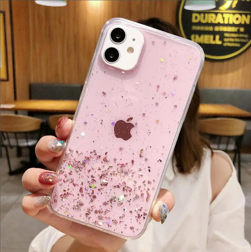 20PCS High-Quality Bling Soft TPU Glittering Smooth Phone Cases