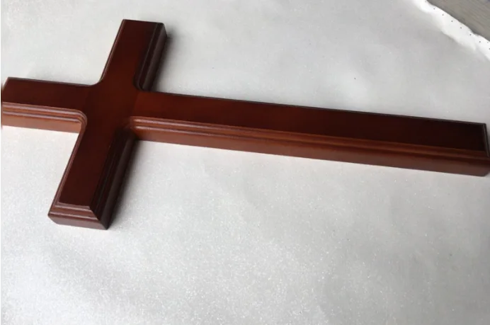 Европейский прекрасный 32 см твердый деревянный крест Иисуса кулон Христианский подарок