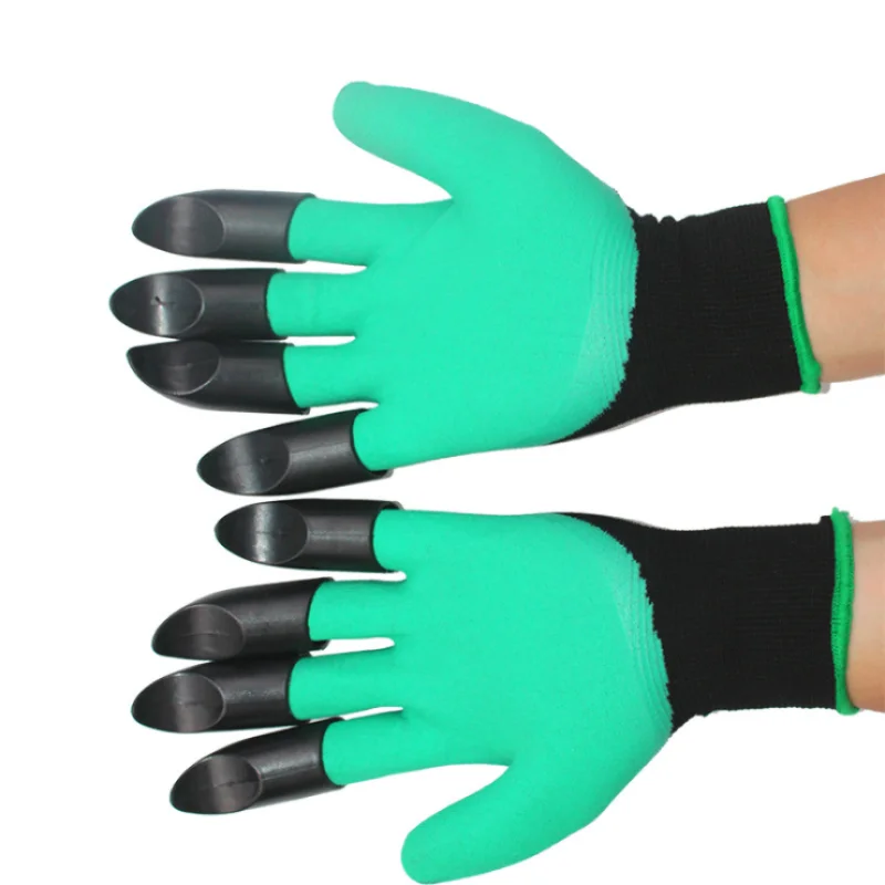 

1 Pair Garden Household Work Gloves Anti-tie Waterproof Universal Breathable Outdoor Loose Soil Digging Protective Glove Claws