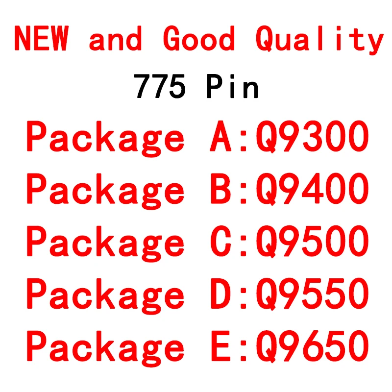 Процессор Q9400 Q9300 Q9500 Q9450 Q9550 Q9650 Новое и хорошее качество | Электронные компоненты