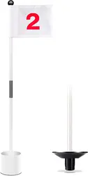  Professional Putting Green Golf Pin Flag 1 Pack | Premium Canvas Flag with Sturdy Putting Cup Golf Flags | Ideal Golf Green Fla