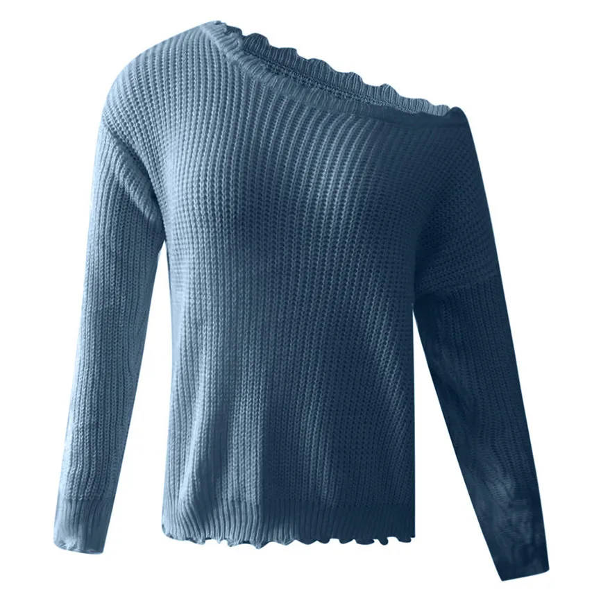 Выдалбливают женский джемпер Женская мода Повседневная Slim Fit длинный рукав полоса v-образный вырез женский полувер эластичность пуловеры