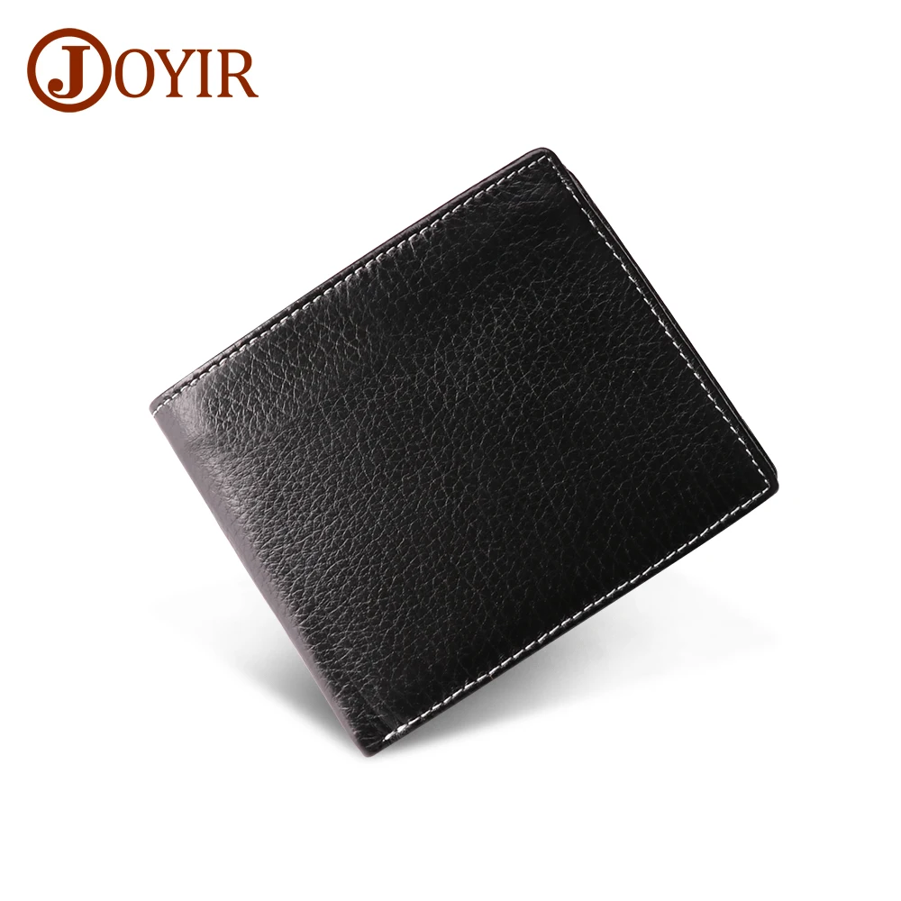 Joyir из натуральной кожи Для Мужчин's Бизнес бумажник Для мужчин молния Rfid кошелек, небольшой кошелек портмоне держатель для карт Portomonee