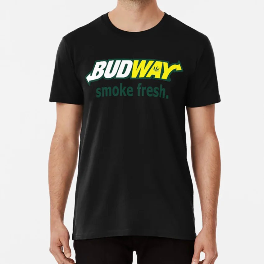 Budway футболка траву курить сорняки футболки с рисунком растений 420 subway edibles |