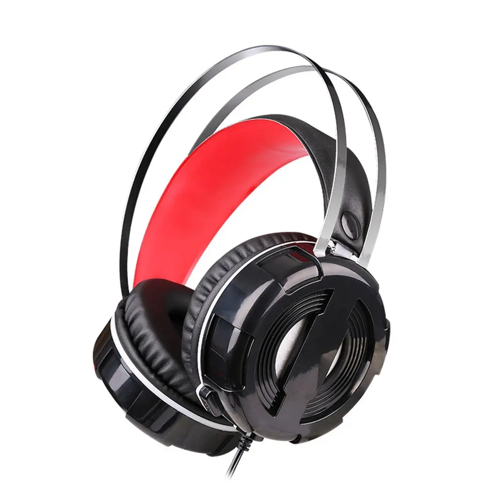 V3 Light Stereo Gaming Headset Surround Sound Bass Headphones with Noise Cancelling Mic for PC Laptop - Цвет: Черный