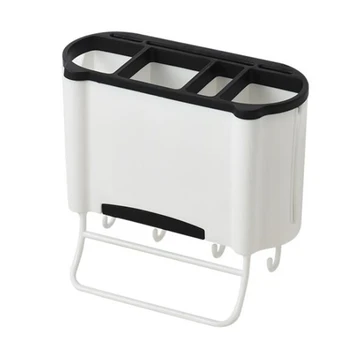 

PP Wall Punch Hanging Cage Reinforced Kitchen Supplies Cutlery Storage Tool Square Can Be Drain Racks