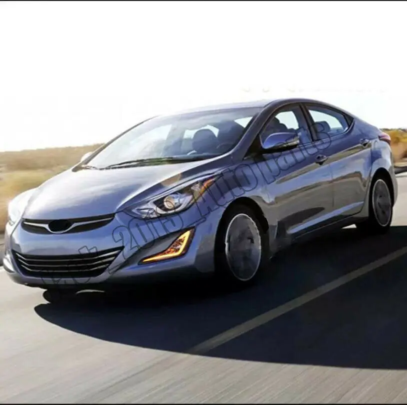 Для hyundai Elantra 14-16 дневные ходовые огни светодиодный DRL противотуманный светильник 1 комплект 2 шт. автомобильный модификация автомобильные аксессуары