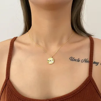 

2020 Hot Selling Women Necklace S925 Sterling Silver Necklace Female Irregular Circle Design Choker Chomel Necklace