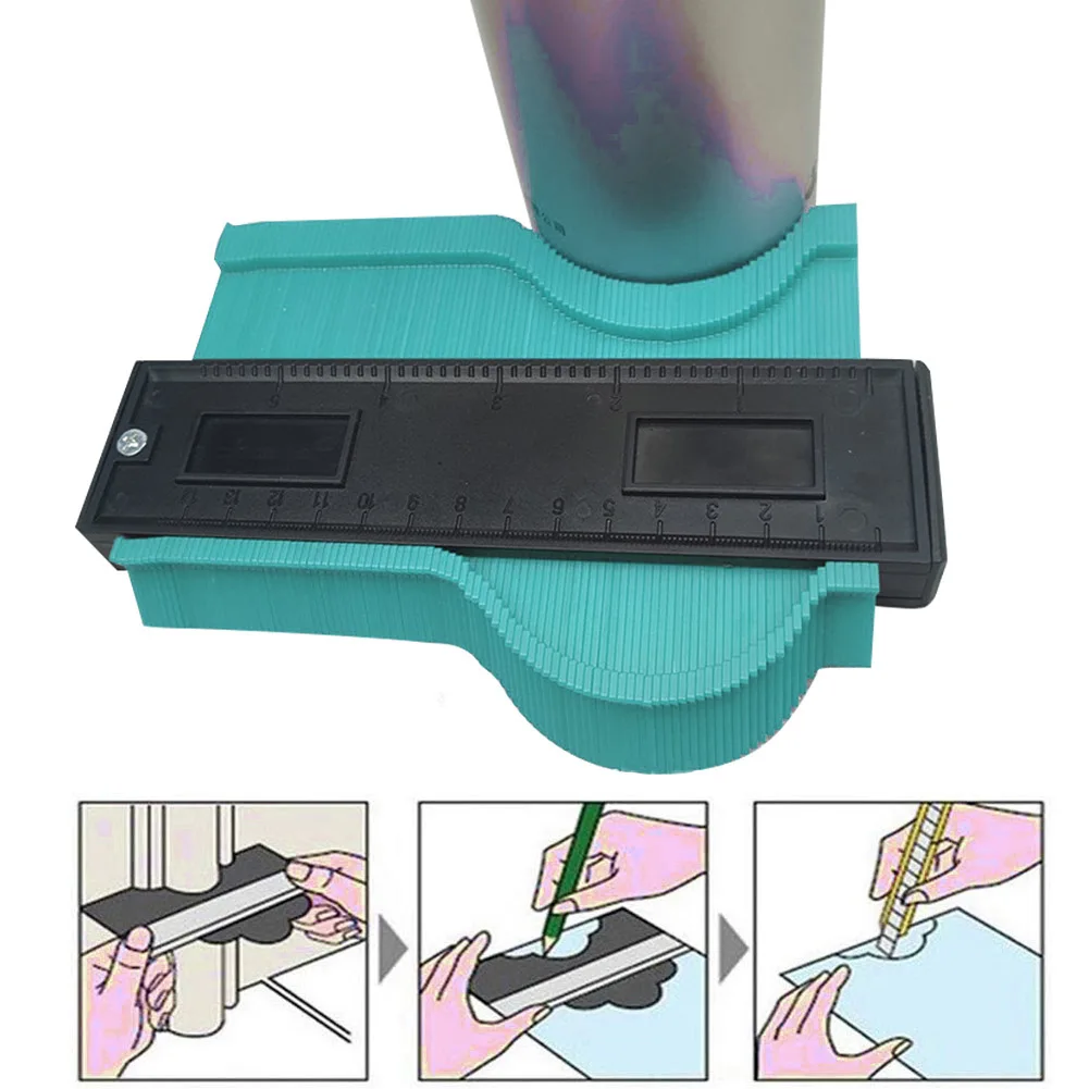 

Newest 6 Inch Plastic Contour Gauge Duplicator Tool for Winding Pipes Woodworking