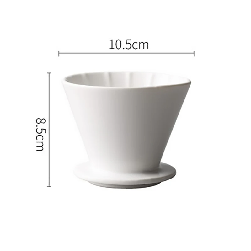 MICCK термостойкая многоразовая кофейная капельная чашка с фильтром V60 стильная кофейная капельная чашка с отдельной подставкой керамическая кофейная капельница - Цвет: White