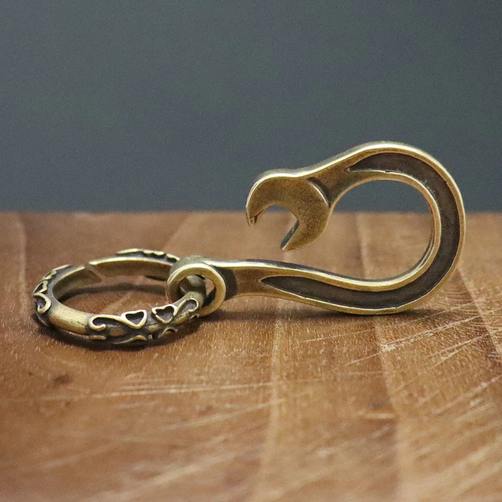 wrench keychain pendants copper (9)