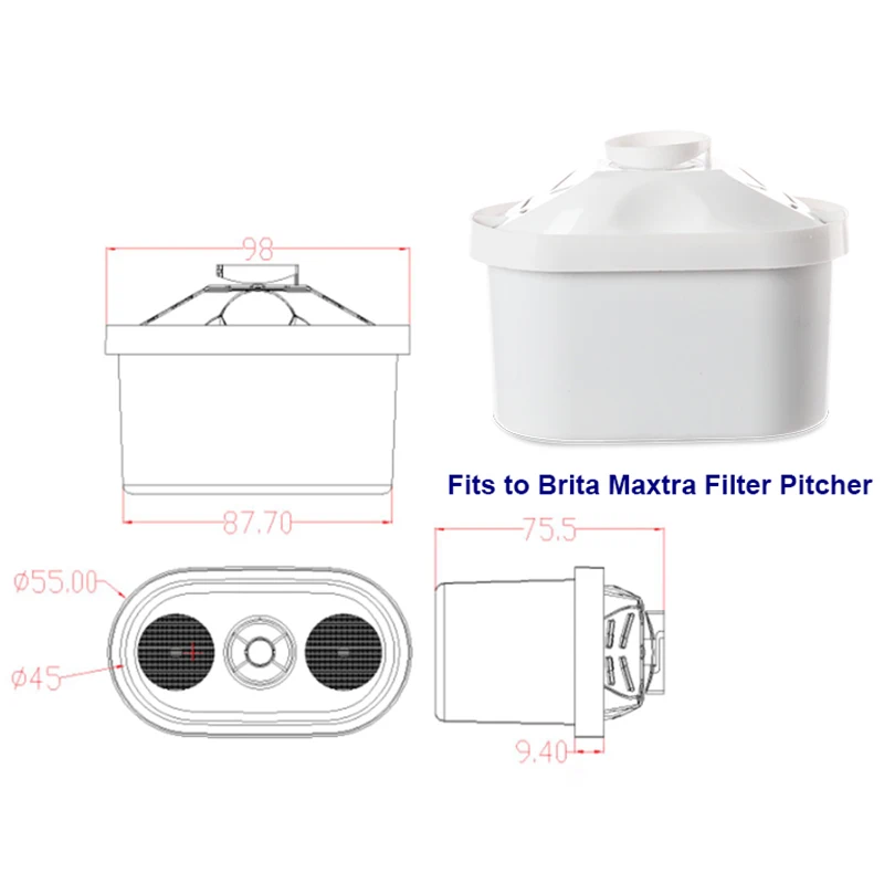 Фильтр для воды картридж фильтр Универсальный кувшины для воды домашний картриджный фильтр для банки Brita Maxtra декальцификация воды