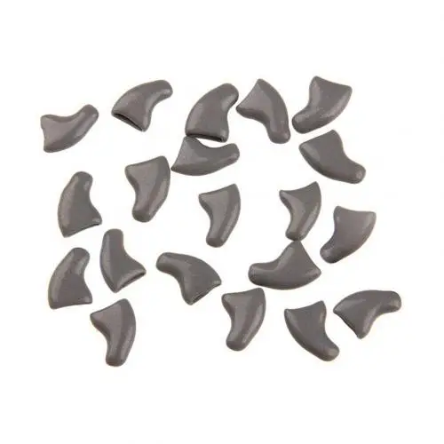Grey 20 шт., мягкие пластиковые колпачки для ногтей Catss, защитные колпачки для ногтей с клеем, красочные принадлежности для ухода за кошачьими ушками, аксессуар для домашних животных - Цвет: Grey