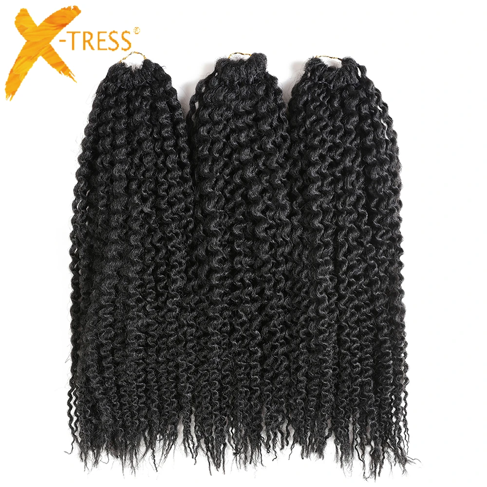  Synthetic Freetress Water Wave Crochet Braiding Hair Pre-loop Island Twists Unraveled Braids Curly 