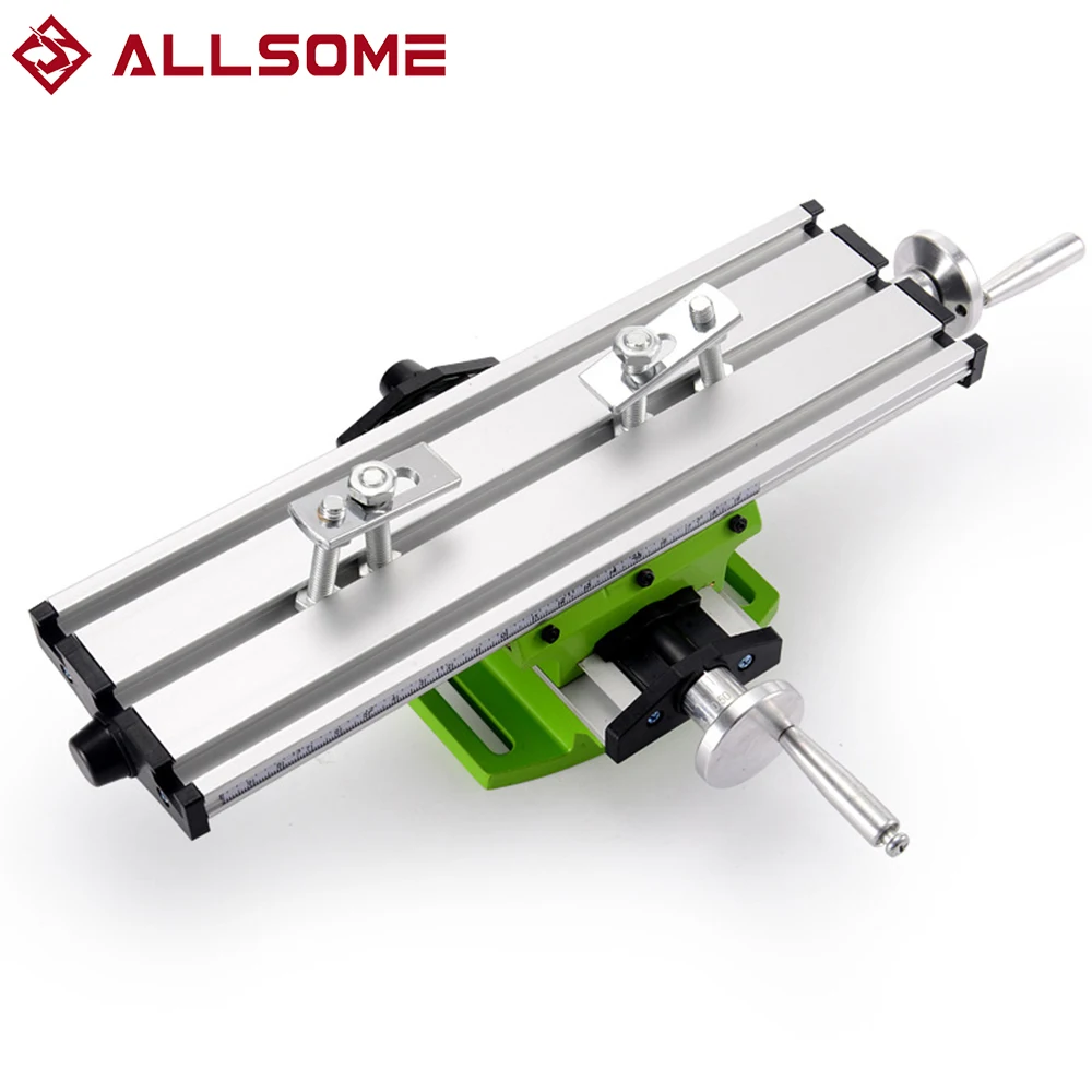 ALLSOME Mini Precision Milling Machine Worktable Multifunction Drill Vise Fixture Working Table Cross Slide Table