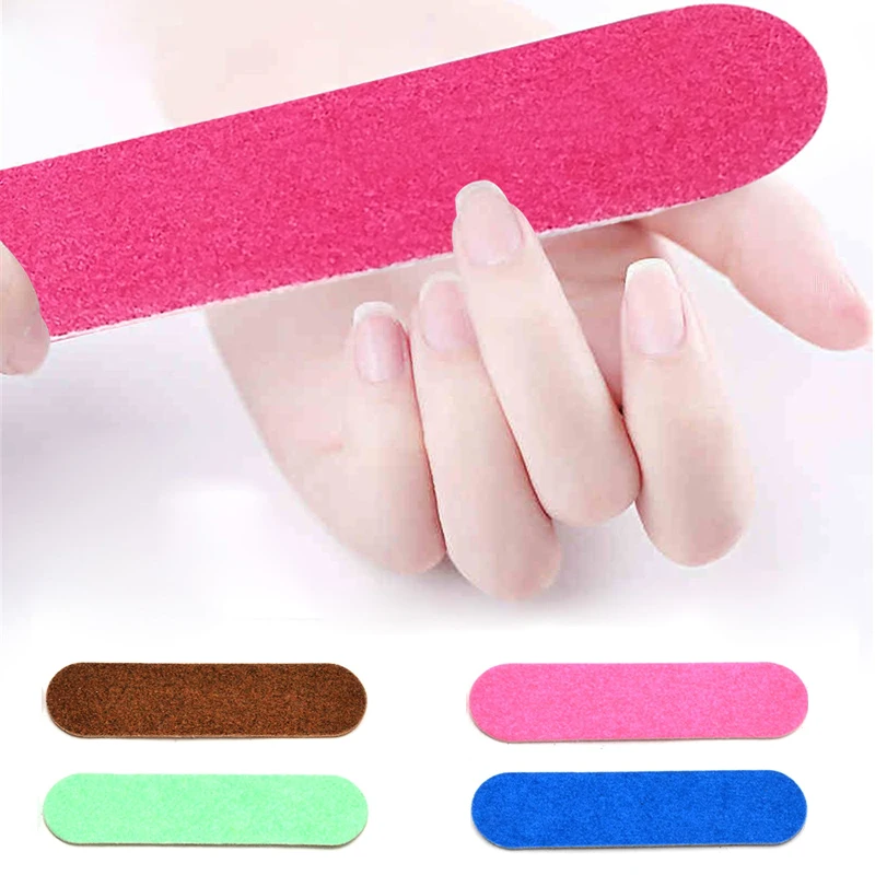 5Pcs/lot Mini Disposable Nail Buffer Files Double Side Sanding Block