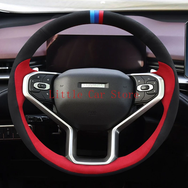 

DIY Sew Suede Leather Steering Wheel Cover Stitch On Wrap For Haval H6 H2 H5 H7L H4 H9 H1 H8 M6 Accessories