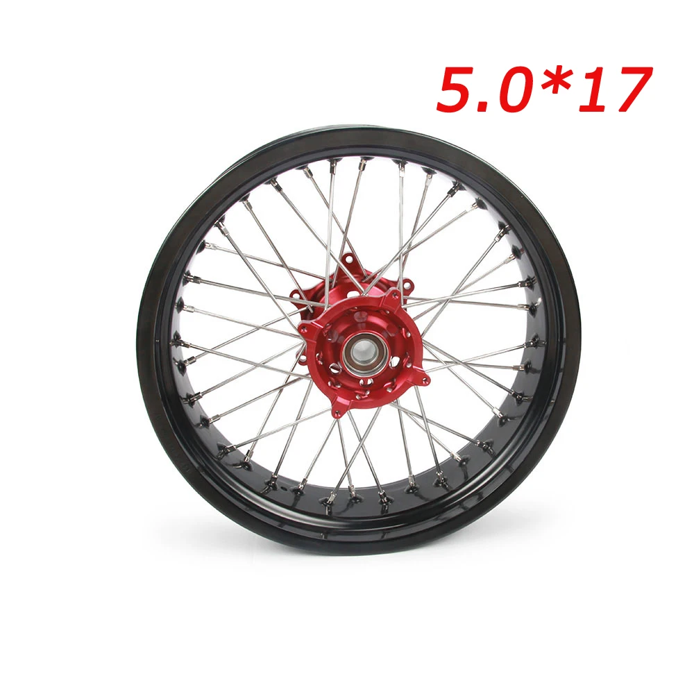 Полный набор задних колесных дисков ступицы 36 отверстий 2,15x1" 2,15x19" 5,0x1" для Honda CR125 CR250 CRF250R CRF450R CRF450X CRF250X 2000-2006 - Цвет: 5.0x17