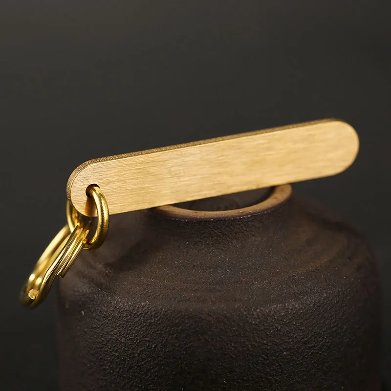 Brass Tag Key ring pendants (2)