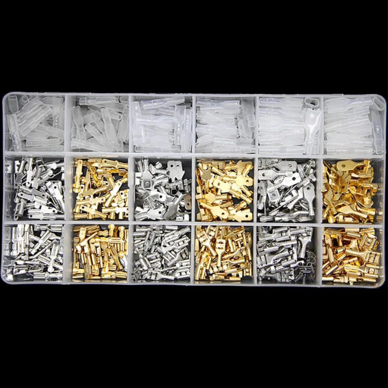 540pcs Female Male Electrical Spade Wire Butt Connectors Lugs Battery