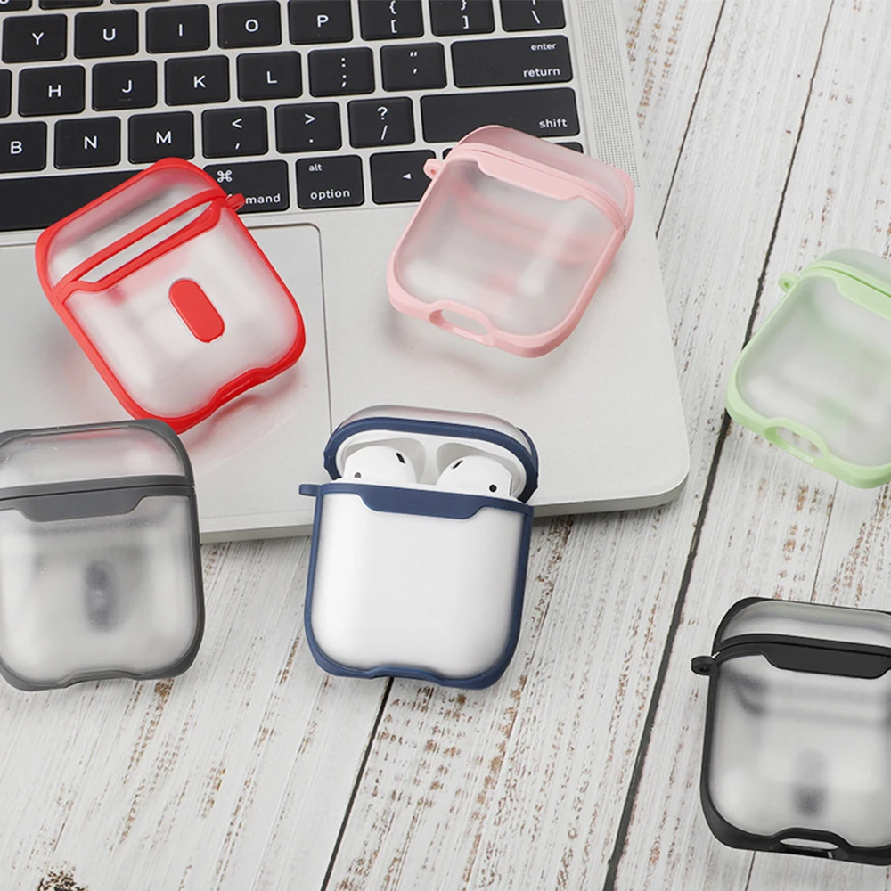 random color Цветной полупрозрачный чехол для Air Pod Pro, простой защитный чехол для Apple Airpods Pro, bluetooth-гарнитура, Мягкий противоударный чехол - Цвет: random color