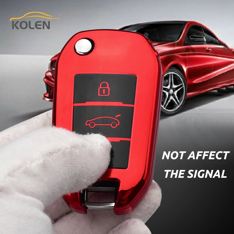 Car Key Shell Key Case Cover TPU Car Remote Key Case Cover Shell Fob For Peugeot 208 2008 308 3008 408 508 107 301 Citroen C4 CACTUS C5 DS4 DS5 Accessories