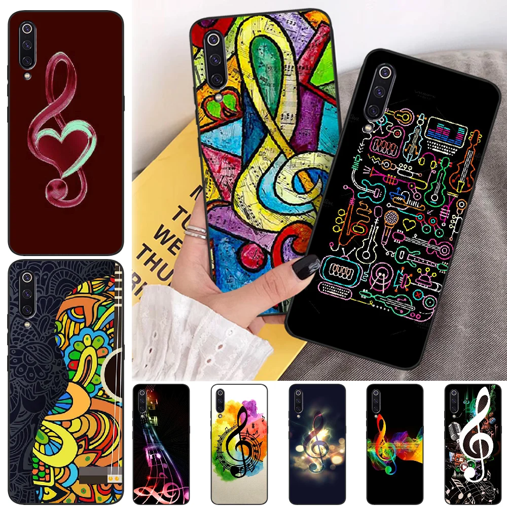 Мягкий резиновый чехол для телефона ByLoving old musical note Music Black из ТПУ Для xiaomi mi 8 9 8SE 9SE