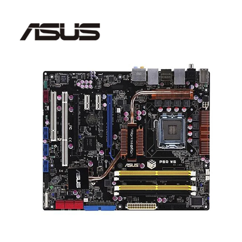 Для Asus P5Q WS настольная материнская плата P45 Socket LGA 775 Q8200 Q8300 DDR2 оригинальная б/у в