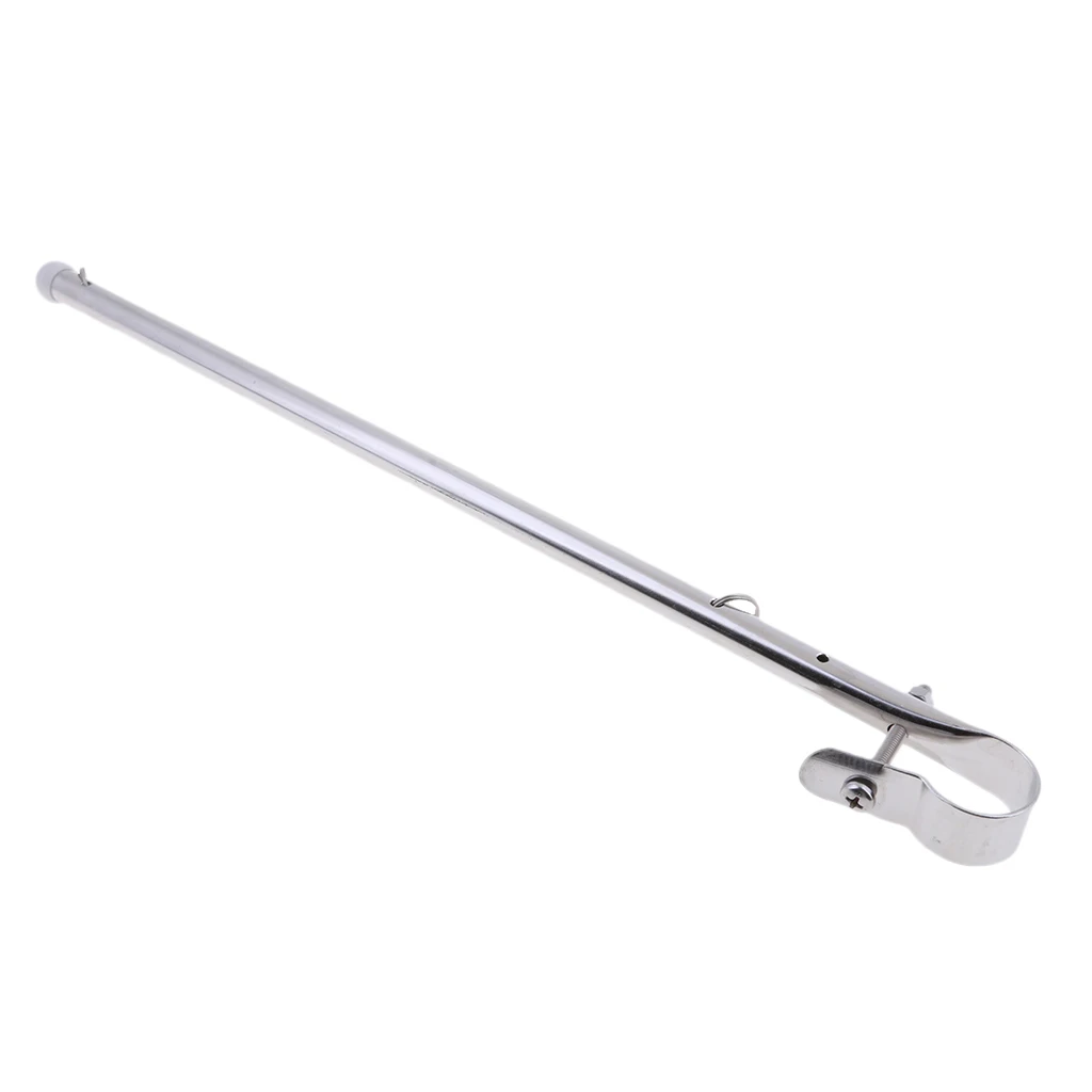 390mm Stainless Steel Rail Mount Flag Staff Pole - Boat Yacht Sailing Hardware