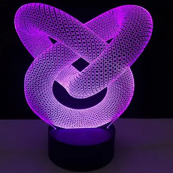 

LED Night Light Dock Holder 10LED 3D Touch Lamp Bases Touch 10LED 3D 7 Color Changing USB Art New Halloween Plastic