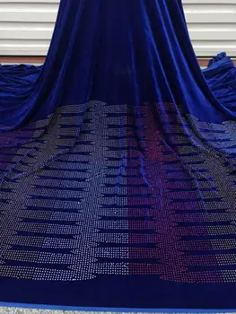 

Velvet Lace Fabric African Lace Fabric 2020 High Quality Lace With Sequins stones French Nigerian Lace Fabrics For Dress